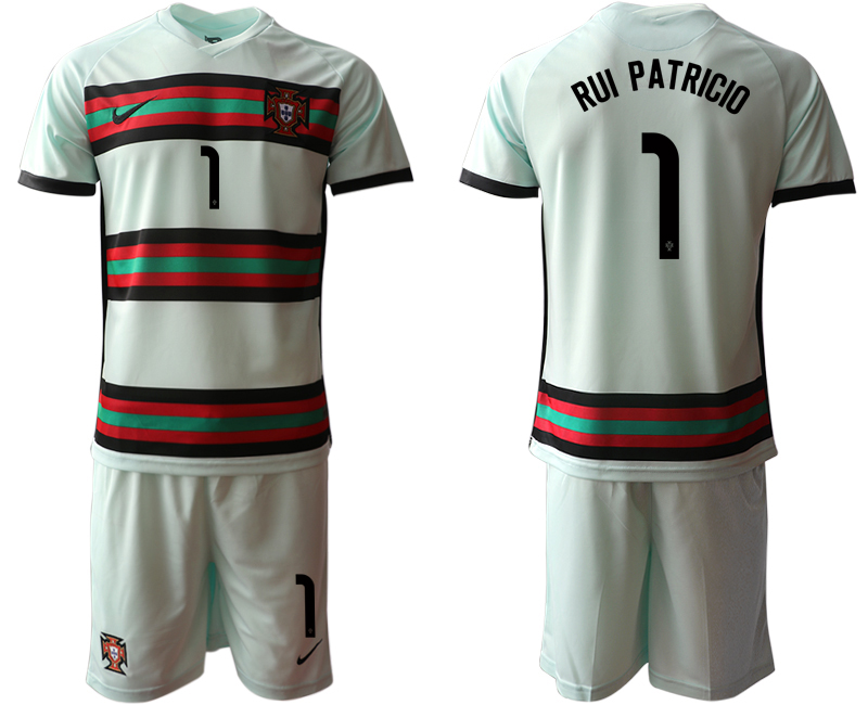 Men 2021 European Cup Portugal away grey #1 Soccer Jersey